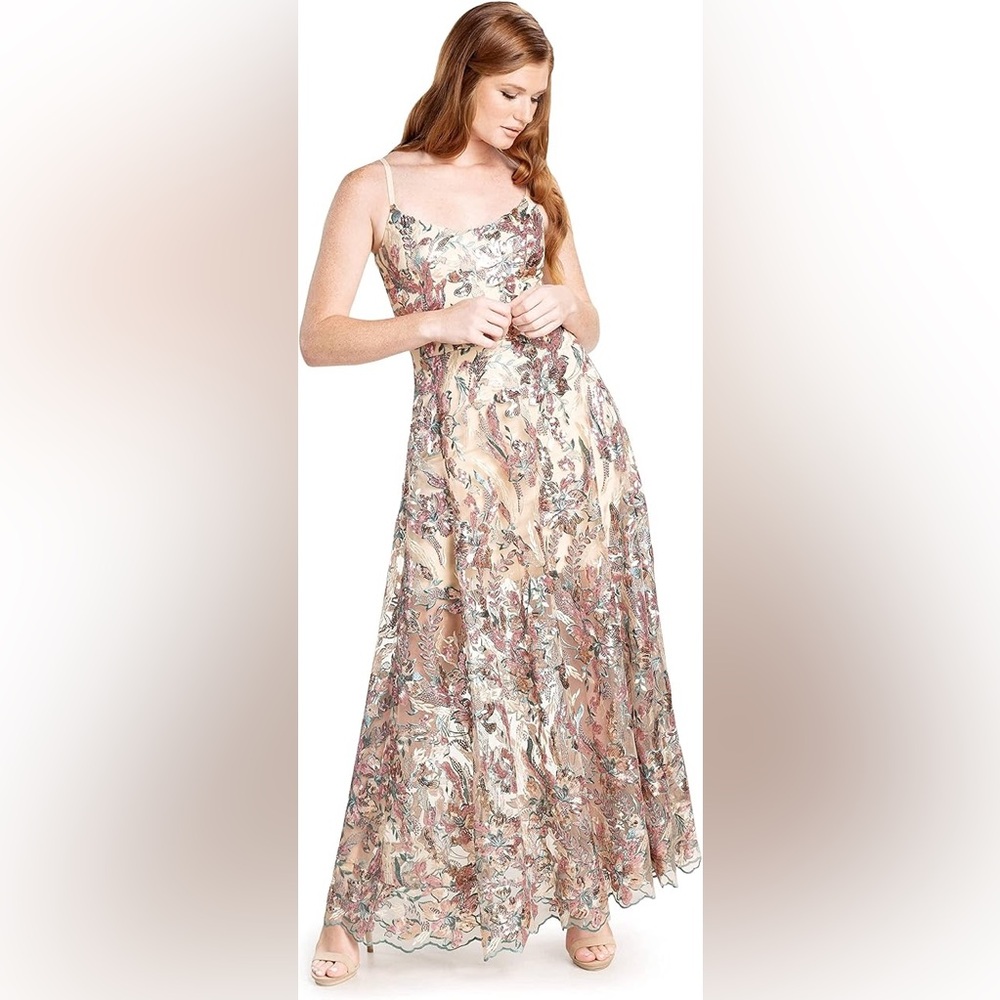 NWT Dress the Population Umalima Sequined Fit and Flare